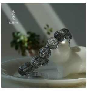 是夜，黑发晶素面圆珠 - 图片 2