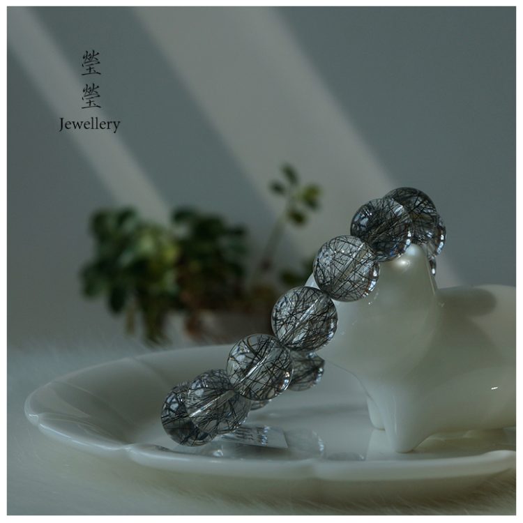 是夜，黑发晶素面圆珠