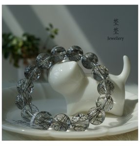 是夜，黑发晶素面圆珠 - 图片 3