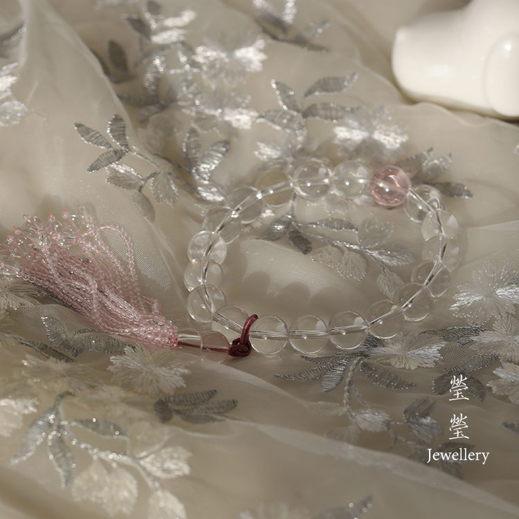 白流苏，星光粉十八子手持