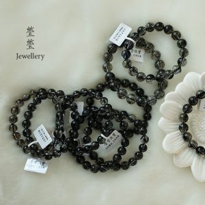 是夜，黑发晶素面圆珠 - 图片 38