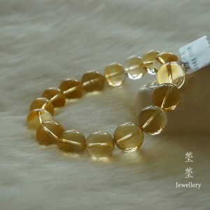 晶沁，巴西橘黄水晶素珠 - 图片 30