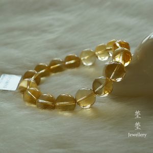 晶沁，巴西橘黄水晶素珠 - 图片 33