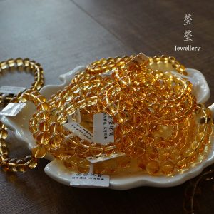 晶沁，巴西橘黄水晶素珠 - 图片 37