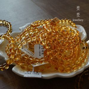 晶沁，巴西橘黄水晶素珠 - 图片 17