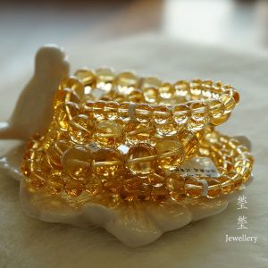 晶沁，巴西橘黄水晶素珠 - 图片 28