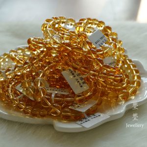晶沁，巴西橘黄水晶素珠 - 图片 36