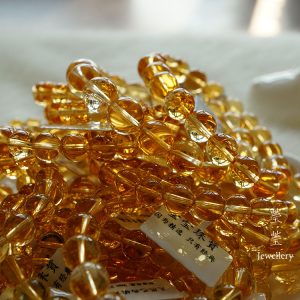 晶沁，巴西橘黄水晶素珠 - 图片 4