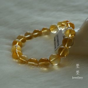晶沁，巴西橘黄水晶素珠 - 图片 32