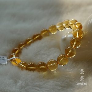 晶沁，巴西橘黄水晶素珠 - 图片 19