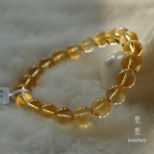 晶沁，巴西橘黄水晶素珠 - 图片 5
