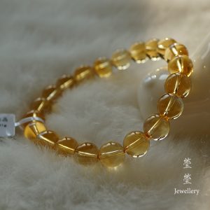 晶沁，巴西橘黄水晶素珠 - 图片 14
