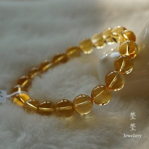 晶沁，巴西橘黄水晶素珠 - 图片 9