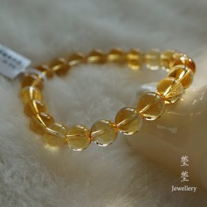 晶沁，巴西橘黄水晶素珠 - 图片 3