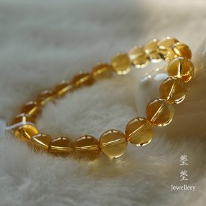 晶沁，巴西橘黄水晶素珠 - 图片 12