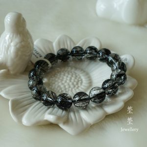 是夜，黑发晶素面圆珠 - 图片 54