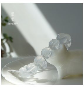 雪腴，星光奶白晶素珠 - 图片 6