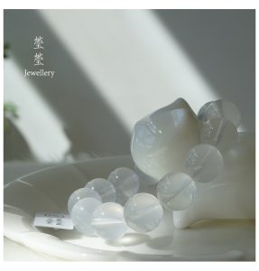 雪腴，星光奶白晶素珠 - 图片 5