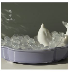 雪腴，星光奶白晶素珠 - 图片 4